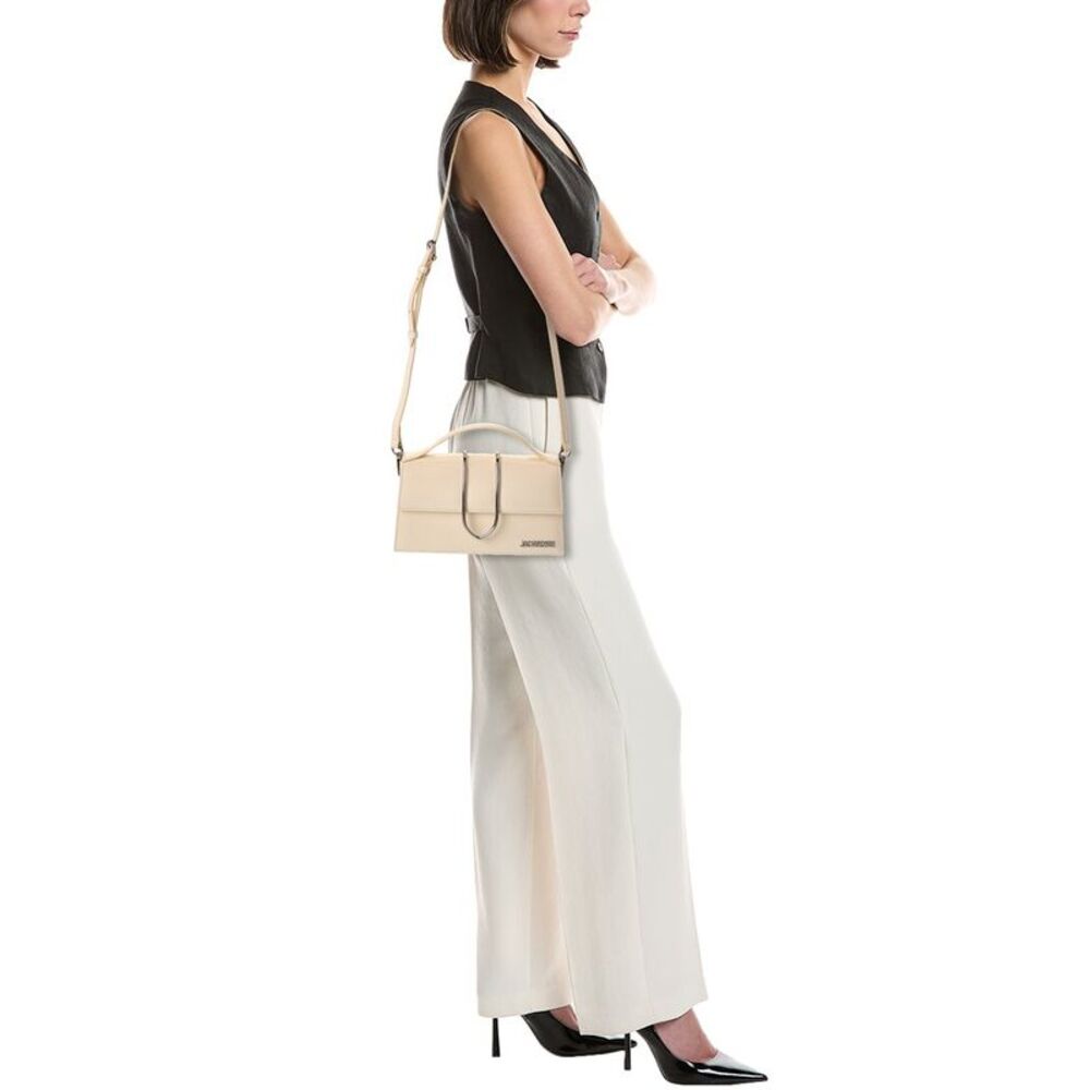 Jacquemus Bambino Large Leather Shoulder Bag, White - Picture 4 of 5